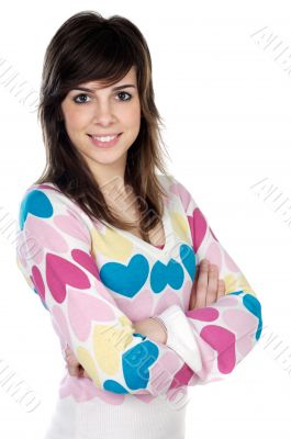 attractive young casual girl