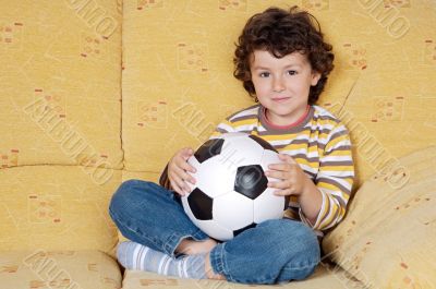 adorable boy with a ball