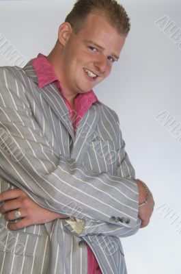 Smiling business boy