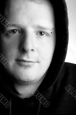 Hooded man