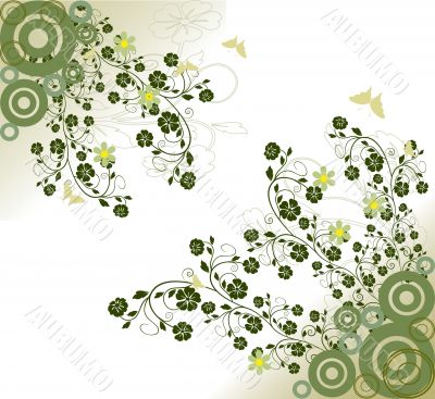 Abstract  floral background  - vector