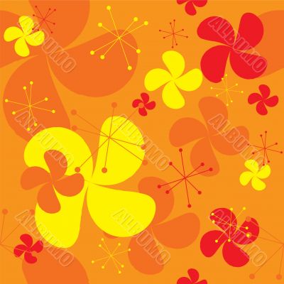 orange fan background