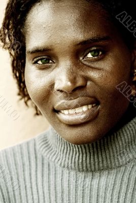 wrinkled young woman