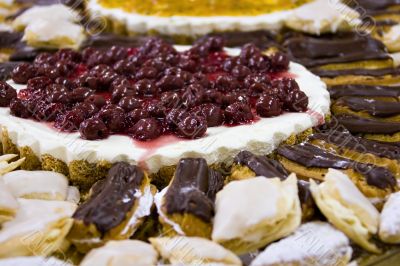 platter with cakes
