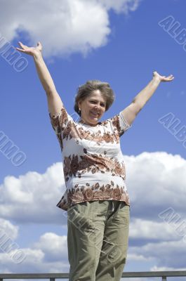 woman with smile