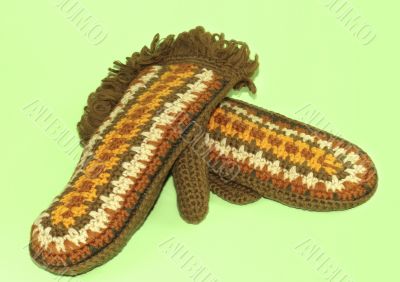 Knitted mittens