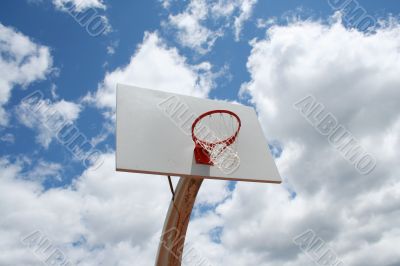 Basketball hoop against sky