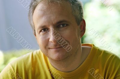 Mature man smiling