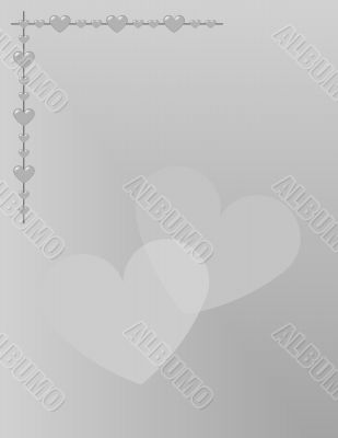 Stationery design: Hearts