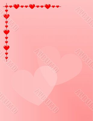 Stationery design: Hearts