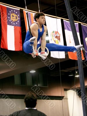 Gymnast on rings