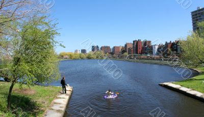 Couple on a lake