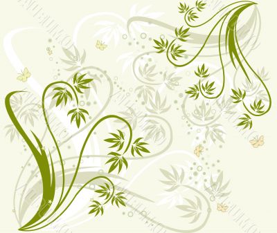 Abstract  floral background  - vector