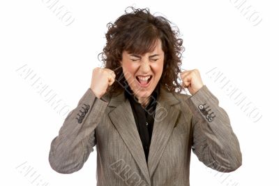Angered businesswoman