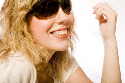 Curly blond girl