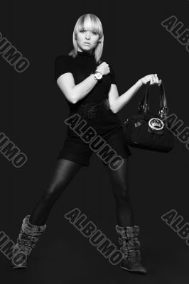 Model with a bag