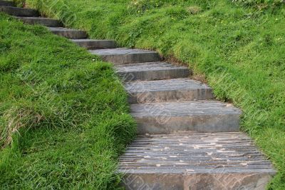 stone stairs in the countryside