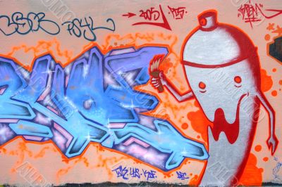 Graffiti on Paris wall