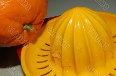 the orange and juicer