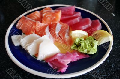 Plate of sashimi