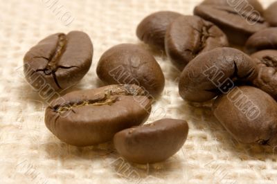 Coffee Beans on Linen