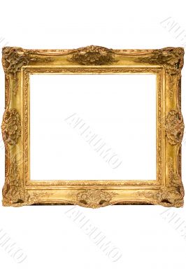 Gold Plated Wooden Picture Frame w/ Path - Cubic