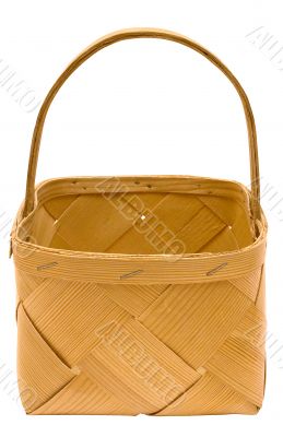 Cubic Wooden Basket w/ Path - Top Front View