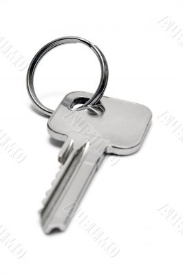 Single Apartment Key w/ Ring - Front View