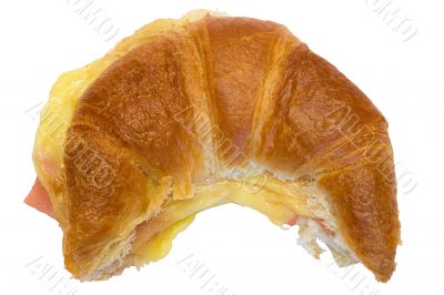 Ham and Cheese Croissant w/ Path - Top View