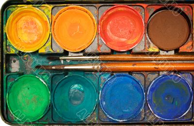 Box of Watercolors - Top View