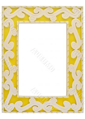 Ornamented Yellow Picture Frame w/ Path