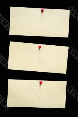 Three Yellow Rectangular Notes w/ Path