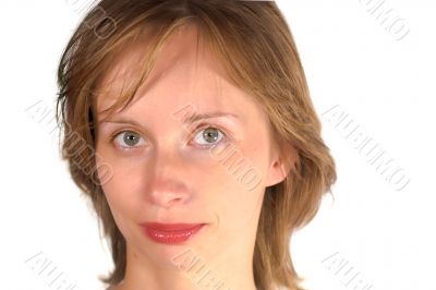 Portrait of girl with green eyes