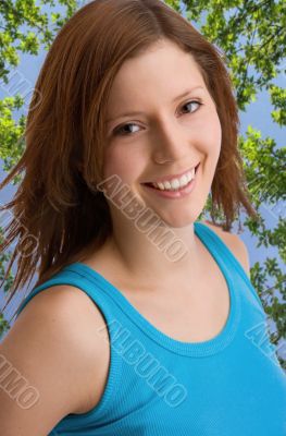 self-confident healthy woman