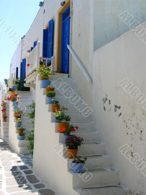 Stairs to front door, Paros