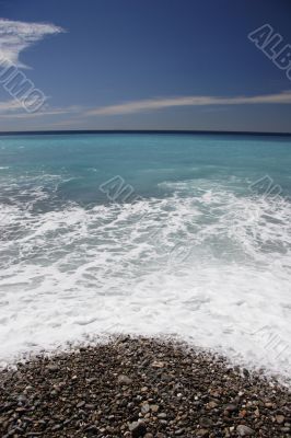 Water Lapping  on the stone beach