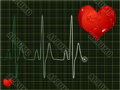 heart beat green