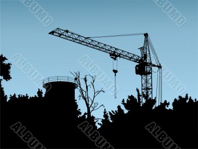 The elevating crane