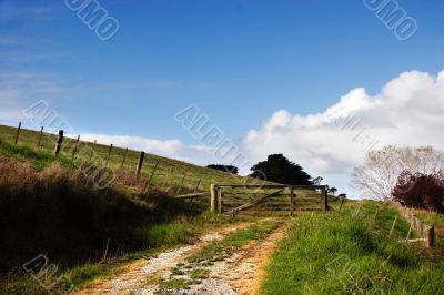 dirt track to farm gate