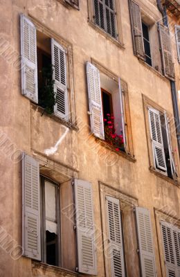 Old wooden shutters