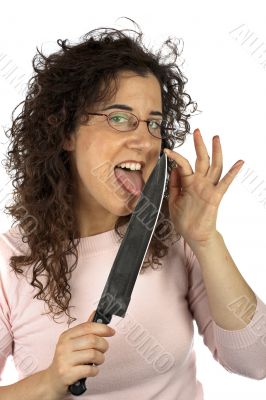 Unbalanced business woman