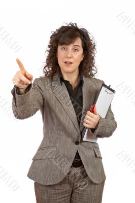 Pointing with the finger
