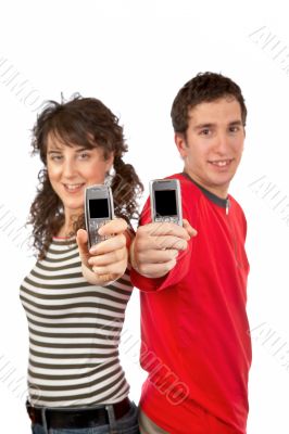 Showing cellphones screens