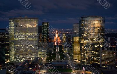 Cityscape of Paris at Night