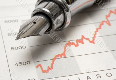Stock Chart w/ Fountain Pen