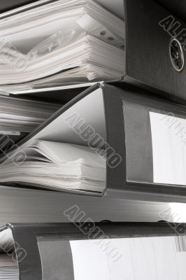 Stack of Black File Folders