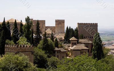 View of La Alhambra Palaces