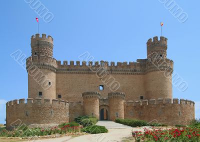 Castle at Manzanares El Real near Madrid, Spain
