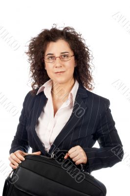 Holding a laptop bag