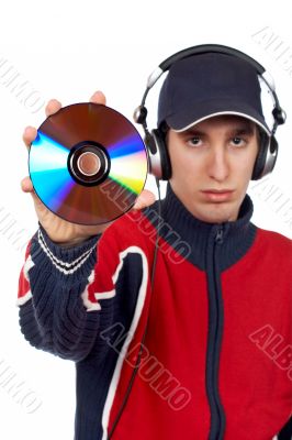 DJ holding a disc